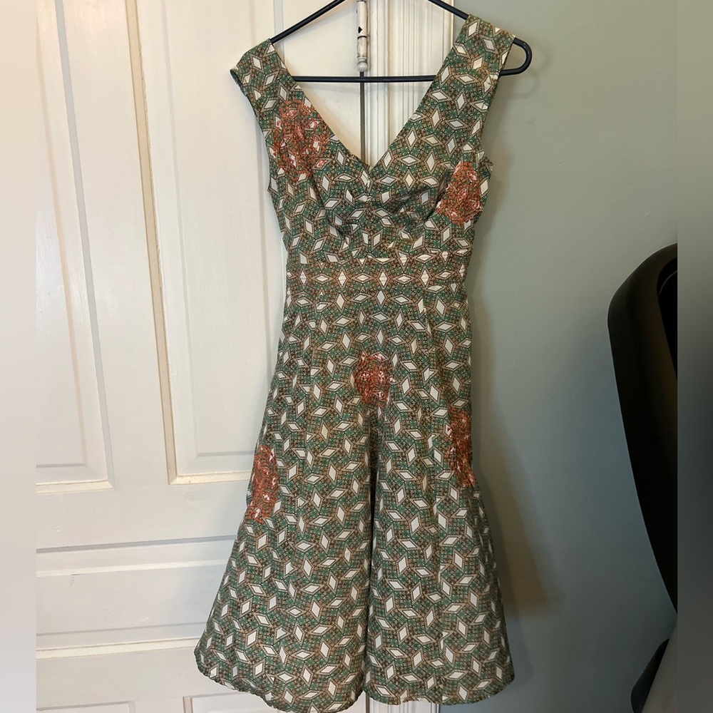 Silky eShakti embroidered dress